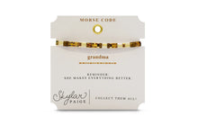 Load image into Gallery viewer, Skylar Paige - GRANDMA - Morse Code Tila Beaded Bracelet - Terrific Tortoise
