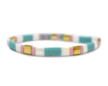 Load image into Gallery viewer, Skylar Paige - AUNT - Morse Code Tila Beaded Bracelet - Silly Sorbet