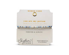 Load image into Gallery viewer, Skylar Paige - YOU ARE MY PERSON - Sentimental Stackers Beaded Bracelets - Blue My Mind
