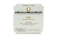 Load image into Gallery viewer, Skylar Paige - INSPIRE - Morse Code Tila Beaded Bracelet - Gracious Grey