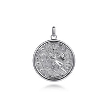 Load image into Gallery viewer, Sterling Silver St. Christopher Protect Us Pendant