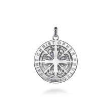 Load image into Gallery viewer, Sterling Silver St. Christopher Protect Us Pendant