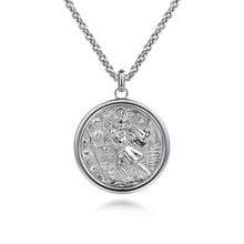 Load image into Gallery viewer, Sterling Silver St. Christopher Protect Us Pendant