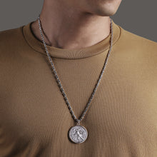 Load image into Gallery viewer, Sterling Silver St. Christopher Protect Us Pendant