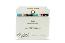 Load image into Gallery viewer, Skylar Paige - HOPE - Morse Code Tila Beaded Bracelet - Just beachy bellini