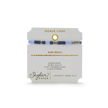 Load image into Gallery viewer, Skylar Paige - SOUL SISTERS - Morse Code Tila Beaded Bracelet - Blue My Mind