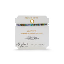 Load image into Gallery viewer, Skylar Paige - EMPOWERED - Morse Code Tila Beaded Bracelet - Awesome Like Agate
