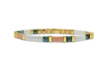 Load image into Gallery viewer, Skylar Paige - BEAUTIFUL - Morse Code Tila Beaded Bracelet - Prizeworthy Peach