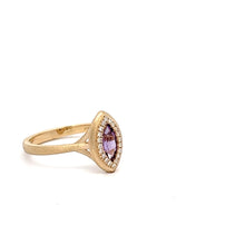 Load image into Gallery viewer, 14k Yellow Gold Amethyst Ring with Diamonds
