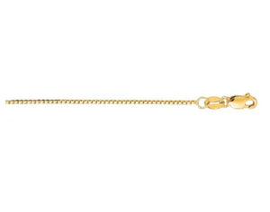 14K Yellow Gold .75mm Classic Box Chain 16”