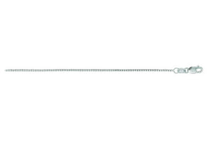 14K White Gold 0.85mm Classic Box Chain 20”