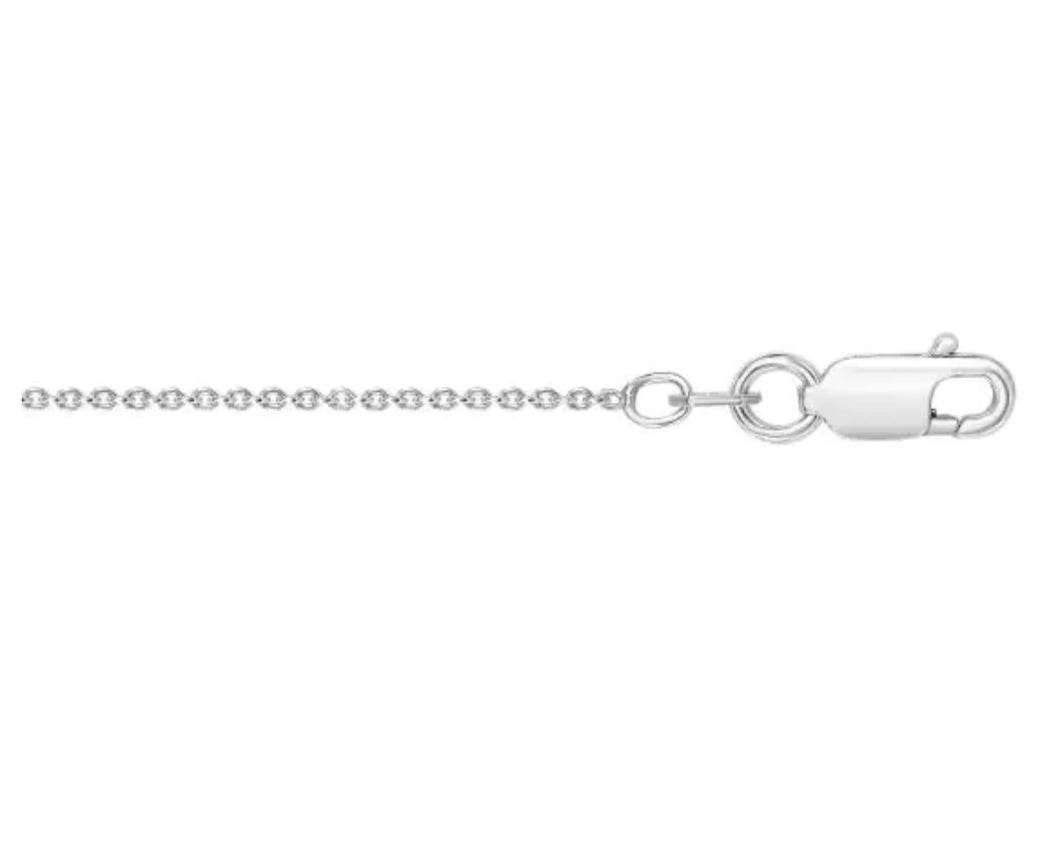 Sterling Silver 1mm Cable Chain 18”