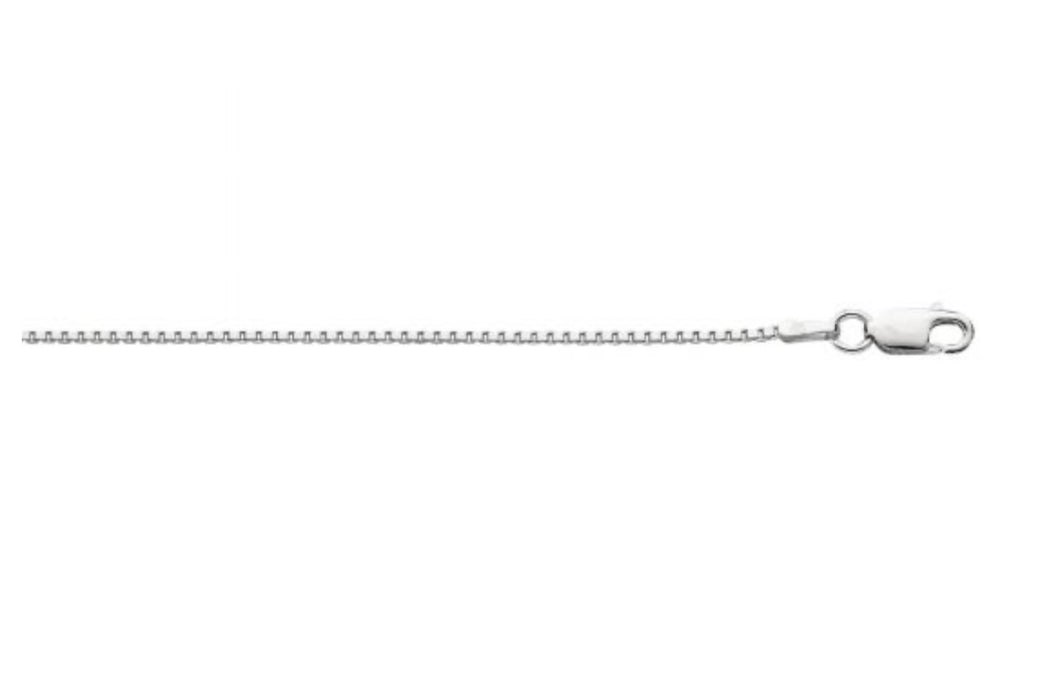 Sterling Silver 1.3mm Classic Box Chain 16”