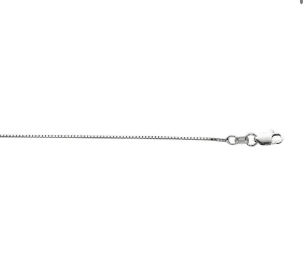 Sterling Silver 0.9mm Classic Box Chain 16”