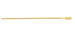 14K Yellow Gold 1.5mm Round Wheat Chain 16”