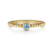 Load image into Gallery viewer, 14k Yellow Gold Blue Topaz Ring
