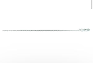 14K White Gold 0.68mm Classic Box Chain