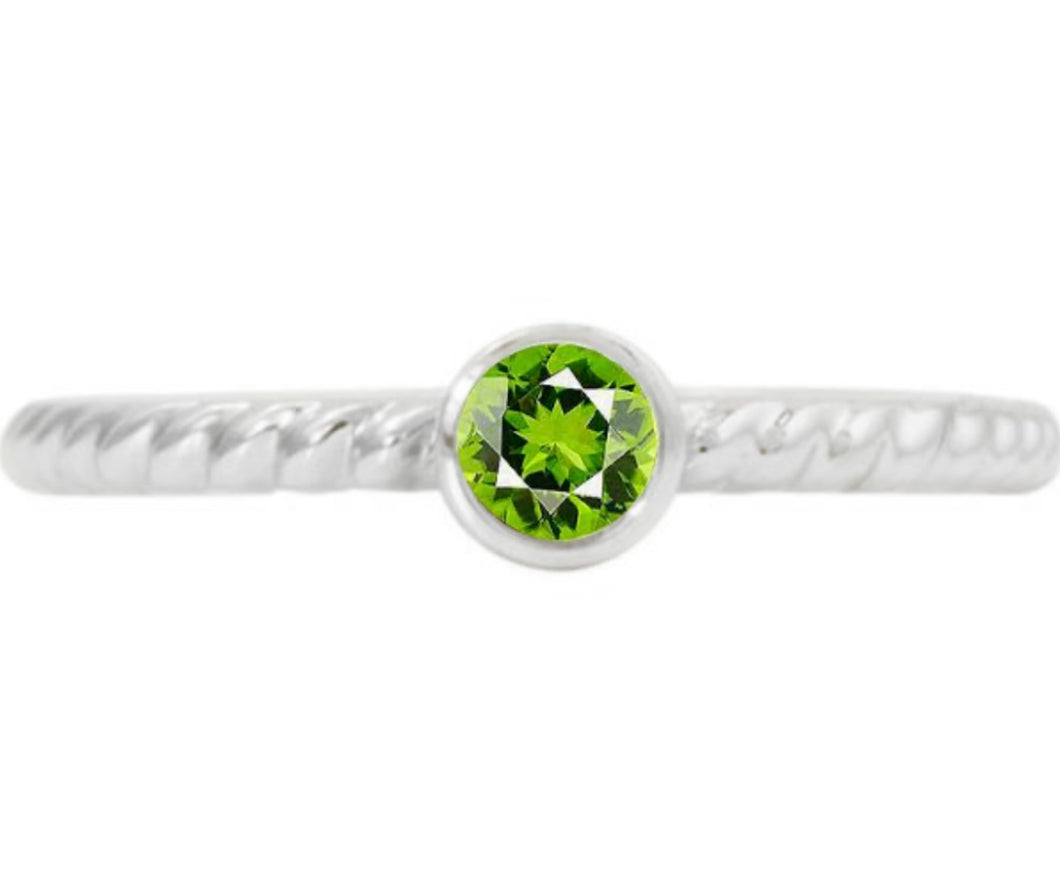 Sterling Silver Peridot Ring