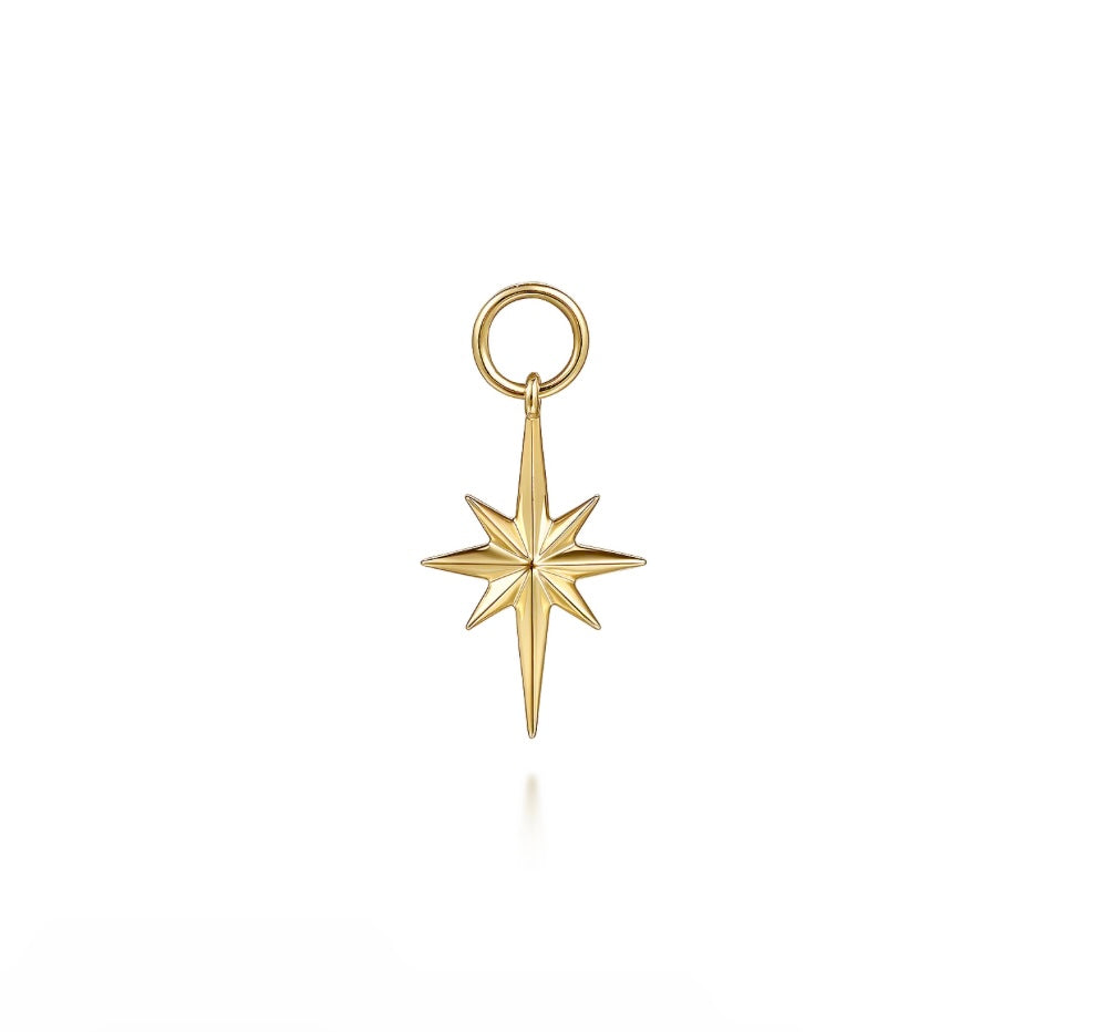 14k Yellow Gold Earring Charm