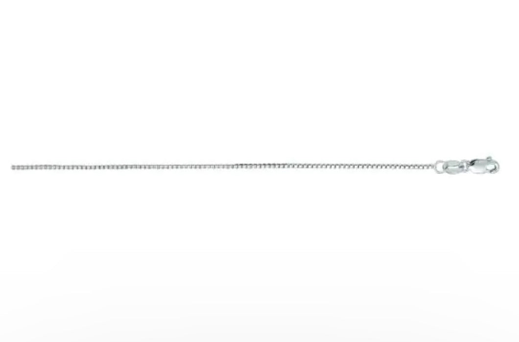 14K Gold .75mm Classic Box Chain 18”