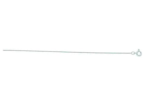 14K White Gold .45mm Classic Box Chain 18”
