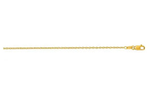 14K Yellow Gold 1.5mm Oval Cable Chain 20”