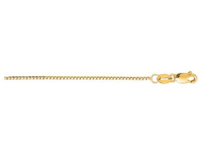 14K Yellow Gold .75mm Classic Box Chain 18”