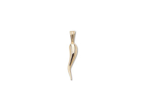 10k Yellow Gold Italian Horn Charm