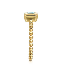 Load image into Gallery viewer, 14k Yellow Gold Blue Topaz Ring
