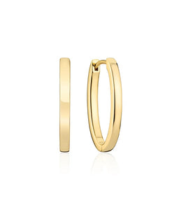 18k Gold Plated Sterling Silver Hoop Earrings