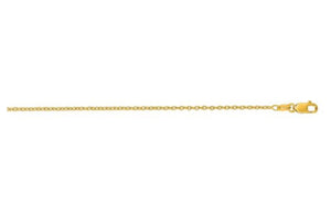 14K Yellow Gold 1.5mm Oval Cable Chain 16”