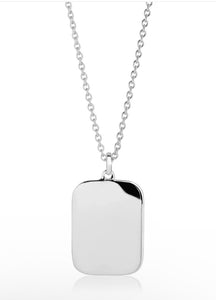 Sterling Silver Engraveable Necklace