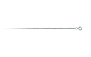 14K White Gold 0.6mm Classic Box Chain 18”