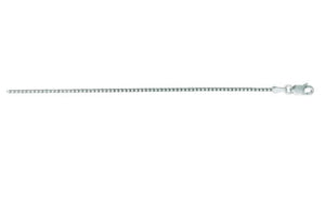 14K White Gold 1.1mm Classic Box Chain 16”