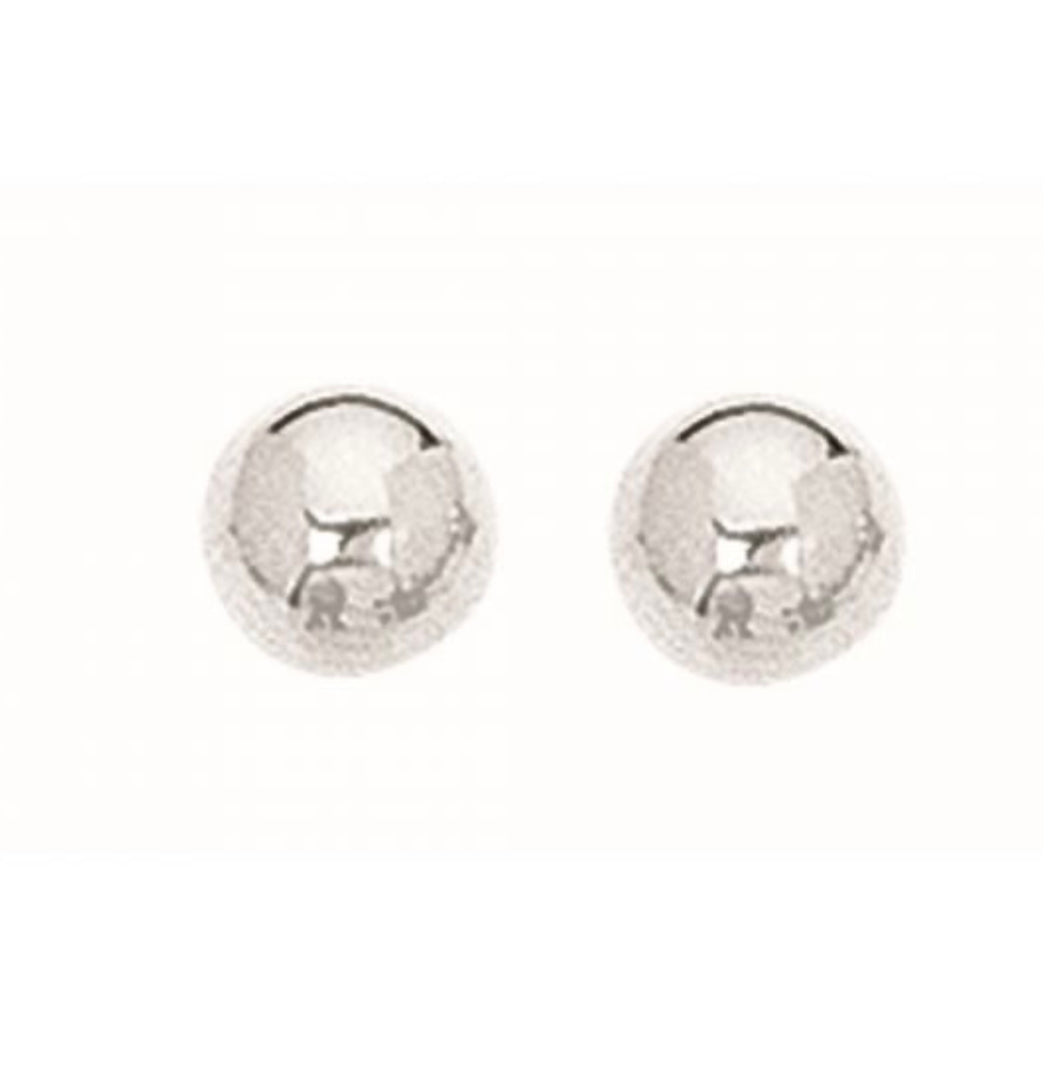 Sterling Silver 6MM Ball Stud Earring