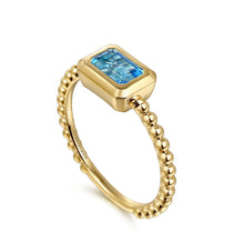 Load image into Gallery viewer, 14k Yellow Gold Blue Topaz Ring
