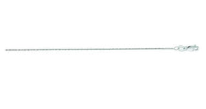 14K White Gold 0.68mm Classic Box Chain 18”