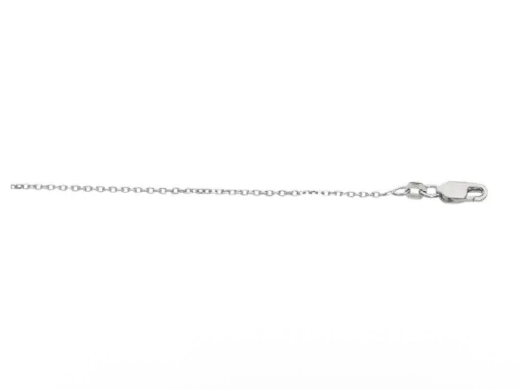 Sterling Silver 1.1mm Diamond Cut Cable Chain 30”