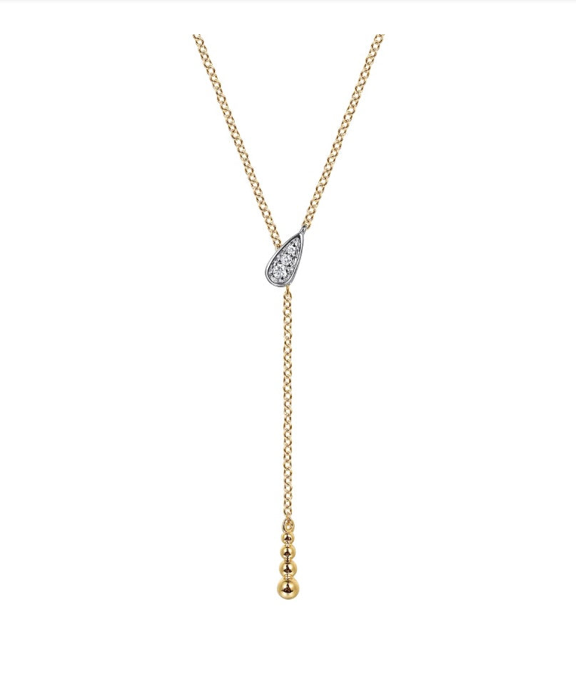 14k Yellow Gold Diamond Necklace