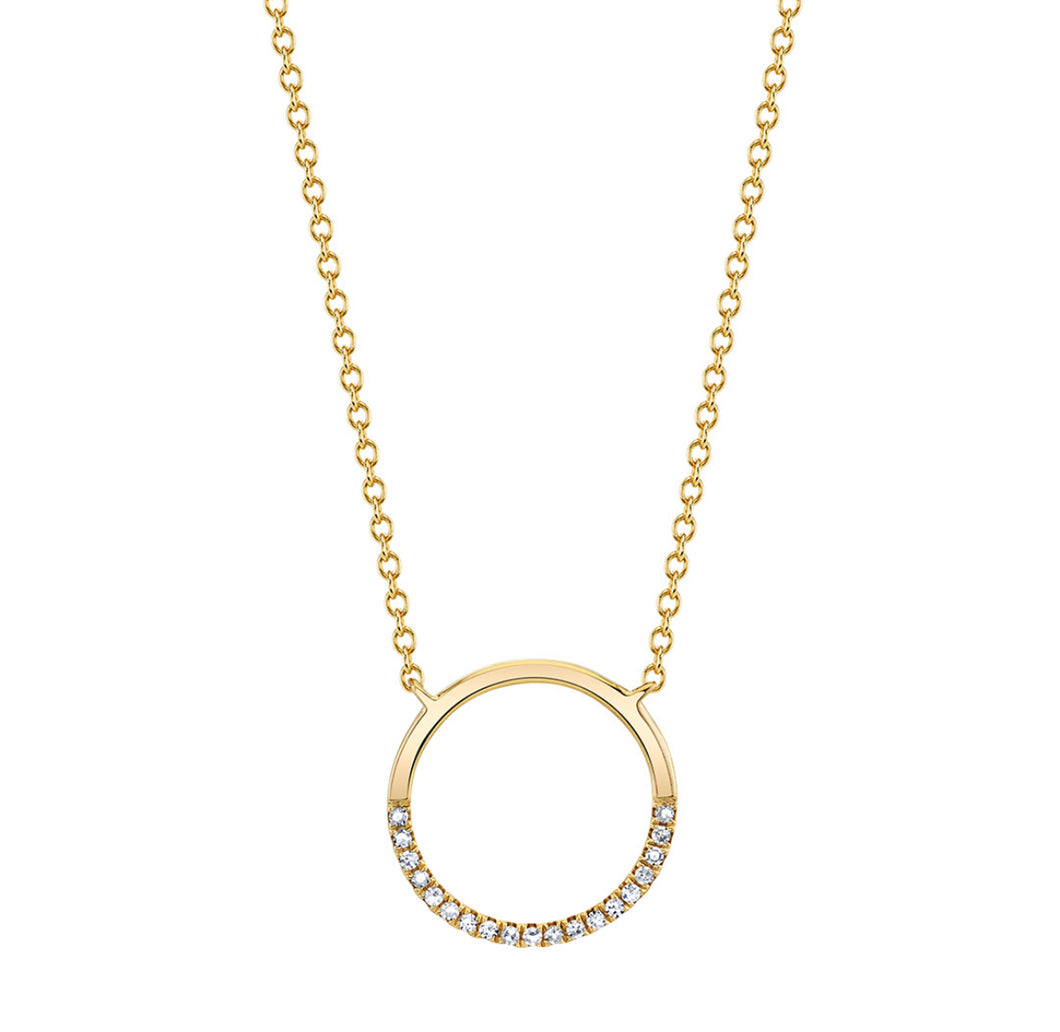 14k Yellow Gold Diamond Necklace