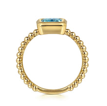 Load image into Gallery viewer, 14k Yellow Gold Blue Topaz Ring
