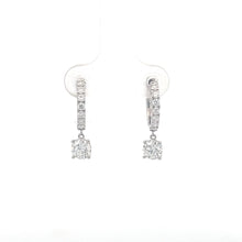 Load image into Gallery viewer, 14k White Gold Lab Grown Diamond Earrings
