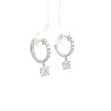 Load image into Gallery viewer, 14k White Gold Lab Grown Diamond Earrings
