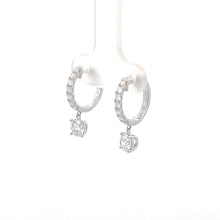 Load image into Gallery viewer, 14k White Gold Lab Grown Diamond Earrings
