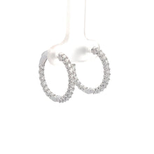 Load image into Gallery viewer, 14k White Gold Lab Grown Diamond Hoops
