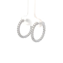 Load image into Gallery viewer, 14k White Gold Lab Grown Diamond Hoops
