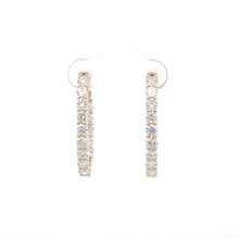 Load image into Gallery viewer, 14k Yellow Gold Lab Grown Diamond Hoops
