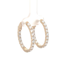 Load image into Gallery viewer, 14k Yellow Gold Lab Grown Diamond Hoops
