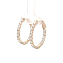 Load image into Gallery viewer, 14k Yellow Gold Lab Grown Diamond Hoops
