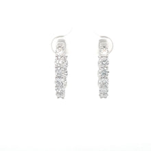 Load image into Gallery viewer, 14k White Gold Lab Grown Diamond Hoops

